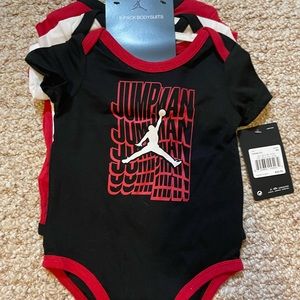 3 pack Jordan’s baby onesies 9m